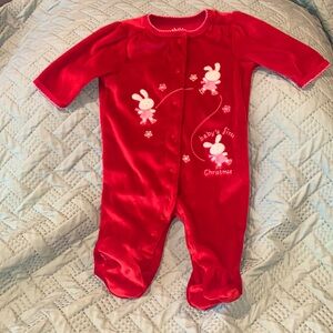 Nwot Carter’s Child of Mine 0-3M One Piece Sleep & Play Baby’s first Christmas